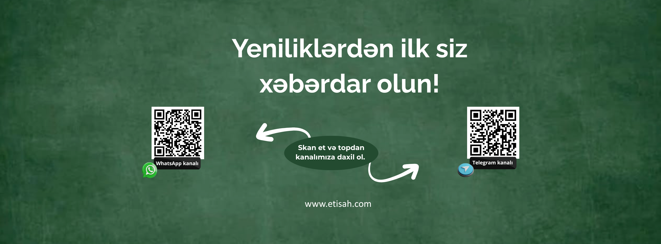 Yeniliklərdən ilk siz xəbərdar olun!